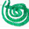 Natural Green Onyx Faceted German Cut Roundel Beads Strand 8 Inches and Size 5mm to 13mm approx.